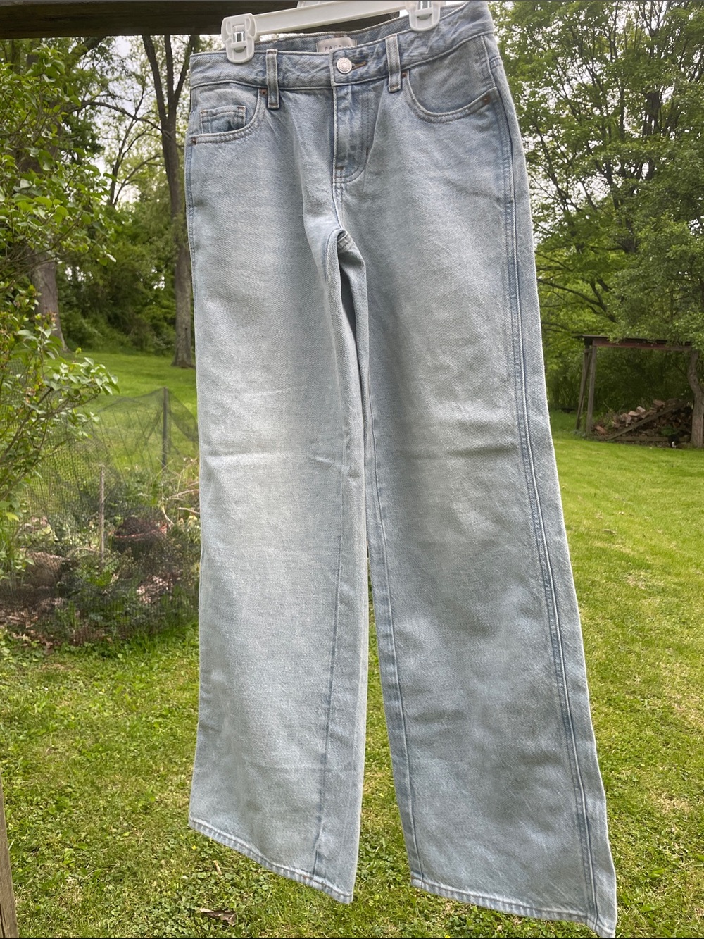 PacSun Light Blue Wide Leg Jeans Casey low rise baggy